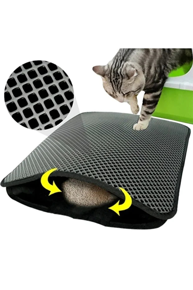 Elekli Kedi Tuvalet Önü Kedi Kum Paspası 1. Sınıf Materyal 40x60