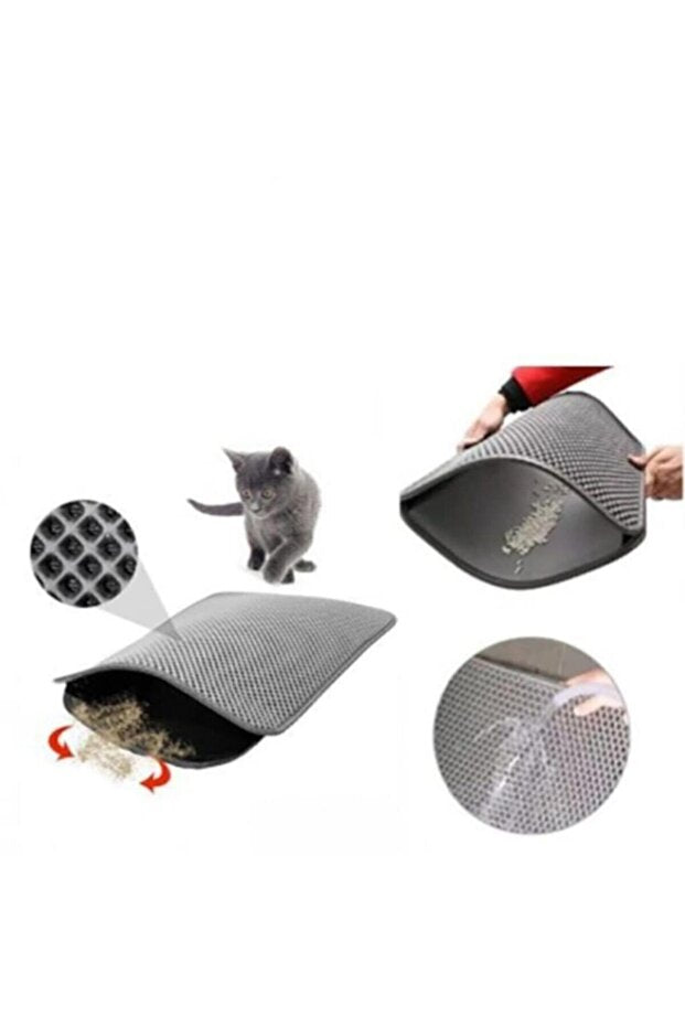 Elekli Kedi Tuvalet Önü Kedi Kum Paspası 1. Sınıf Materyal 40x60