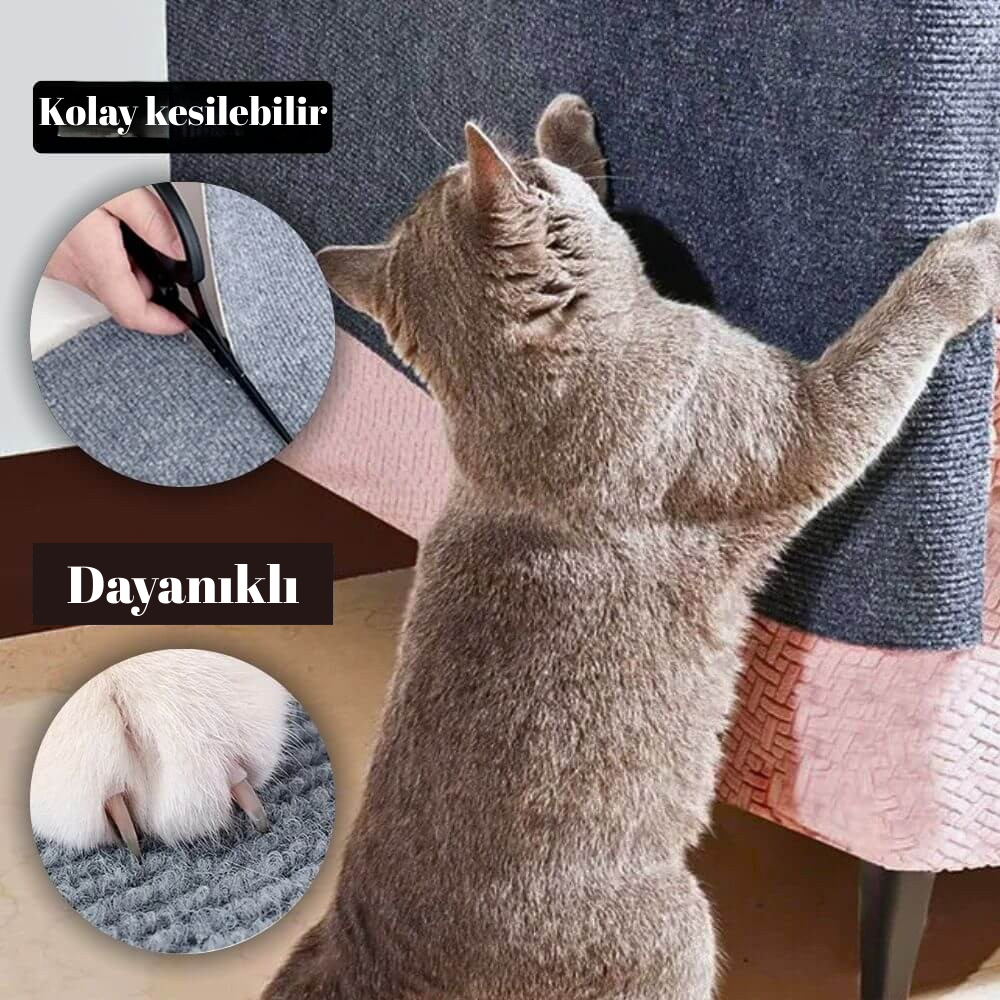 Yapışkanlı Her Yüzeye Uygulanabilir Tırmalama Halısı