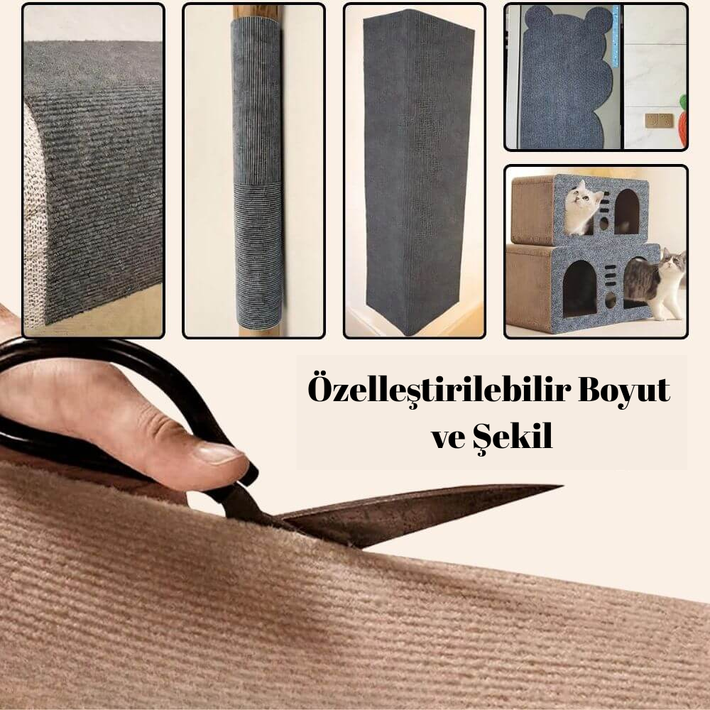 Yapışkanlı Her Yüzeye Uygulanabilir Tırmalama Halısı