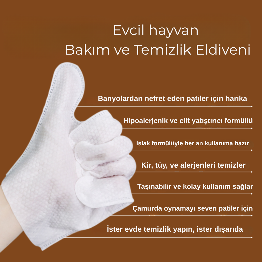 Pawviam Evcil Hayvan Temizlik ve Bakım Eldiveni