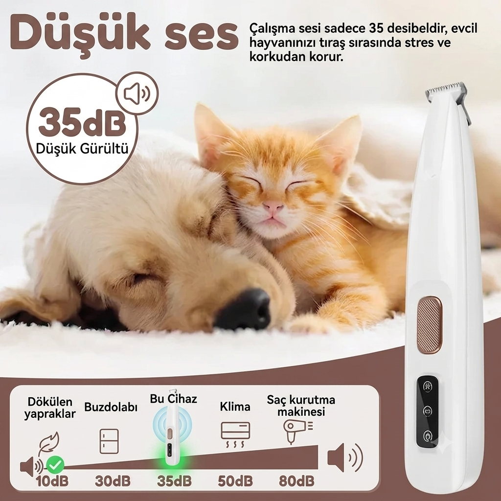Pawvia Işıklı Pet Pati Tıraş Makinesi