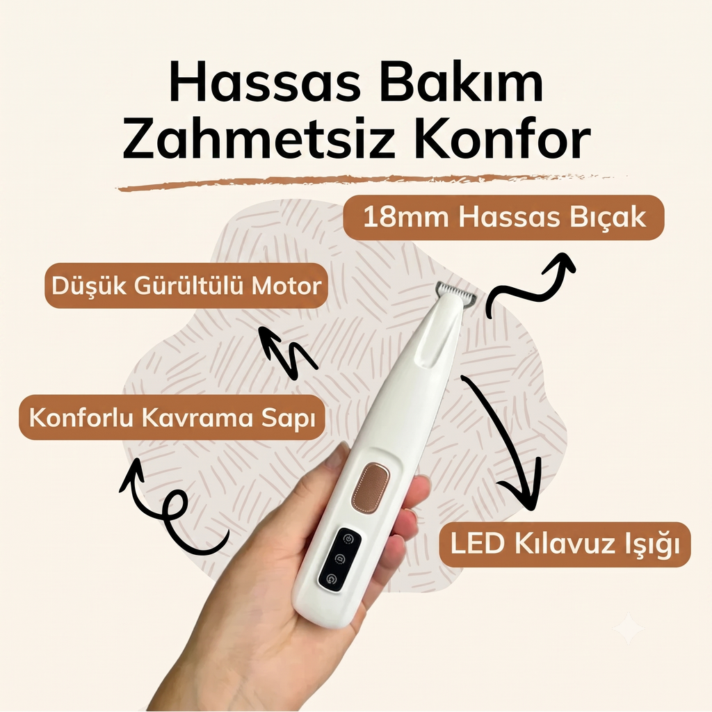 Pawvia Işıklı Pet Pati Tıraş Makinesi